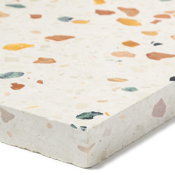 RO'MA NATURE - Carrelage Terrazzo véritable Roma 60x60x2 cm (lot de 1,08 m² soit 3 dalles) - large