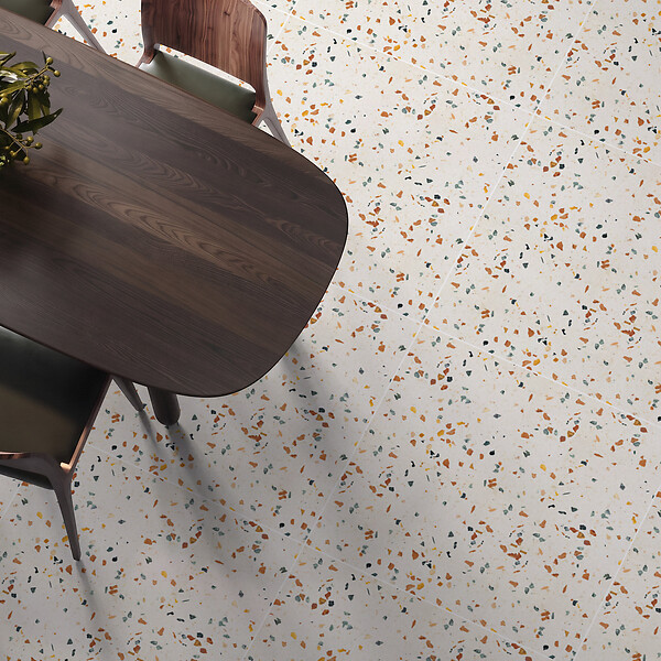 RO'MA NATURE - Carrelage Terrazzo véritable Roma 60x60x2 cm (lot de 1,08 m² soit 3 dalles) - large