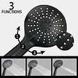 AICA SANITAIRE - AICA colonne de douche thermostatique noir mat avec douche de tête carrée, réglable selon plusieurs modes, réglable en hauteur - vignette