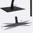 AICA SANITAIRE - AICA colonne de douche thermostatique noir mat avec douche de tête carrée, réglable selon plusieurs modes, réglable en hauteur - vignette