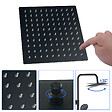 AICA SANITAIRE - AICA colonne de douche thermostatique noir mat avec douche de tête carrée, réglable selon plusieurs modes, réglable en hauteur - vignette