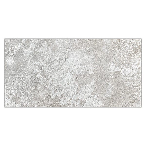 RO'MA NATURE - Pas japonais Rectangle Grès cérame effet Pierre Grise Treviso 80x40x2 cm (à l'unité) - large