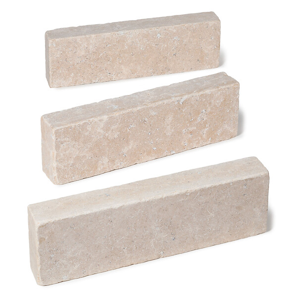 RO'MA NATURE - Bordure de jardin Pierre d'Egypte Beige 50x15x8 cm (lot de 30 bordures soit 15 mètres) - large