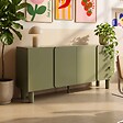 OVIALA - Buffet uni 4 portes L 180 cm vert olive - Harlan - vignette