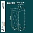 VOUNOT - Reservoir a granules rangement pellets avec roulettes 45kg 36x36x76cm noir - vignette
