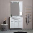 KIAMAMI VALENTINA - Meuble De Salle De Bains Au Sol 85 Cm Chêne Blanc Effet Bois | Rimini - vignette