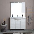 KIAMAMI VALENTINA - Meuble De Salle De Bains Au Sol 105Cm Avec 3 Portes Chêne Blanc | Rimini - vignette
