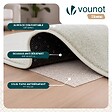 VOUNOT - Tapis de salon poils ras doux antiderapant 120x160cm uni crème - vignette