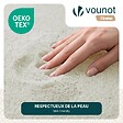 VOUNOT - Tapis de salon poils ras doux antiderapant 120x160cm uni crème - vignette