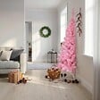 VIDAXL - vidaXL Demi sapin de Noël artificiel avec support Rose 180 cm PVC - vignette