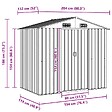 VIDAXL - vidaXL Abri de stockage pour jardin Anthracite Acier 204x132x186 cm - vignette