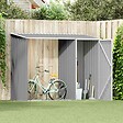 VIDAXL - vidaXL Abri à bois de jardin Gris 245x98x159 cm Acier galvanisé - vignette