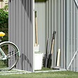 VIDAXL - vidaXL Abri à bois de jardin Gris 245x98x159 cm Acier galvanisé - vignette