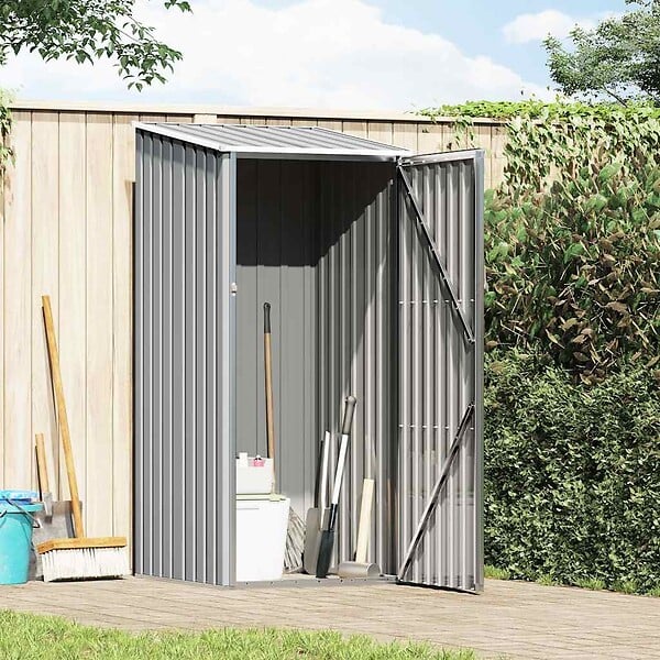 VIDAXL - vidaXL Abri de jardin Gris 87x98x159 cm Acier galvanisé - large
