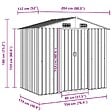 VIDAXL - vidaXL Abri de stockage pour jardin Marron 204x132x186 cm Acier - vignette