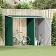 VIDAXL - vidaXL Abri à bois de jardin Vert 245x98x159 cm Acier galvanisé - vignette