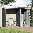 VIDAXL - vidaXL Abri à bois de jardin Anthracite 245x98x159 cm Acier galvanisé - vignette