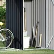VIDAXL - vidaXL Abri à bois de jardin Anthracite 245x98x159 cm Acier galvanisé - vignette