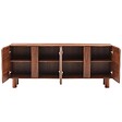 OVIALA - Buffet effet bois 4 portes L 180 cm bois foncé - Harlan - vignette