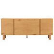 OVIALA - Buffet effet bois 4 portes L 180 cm bois clair - Harlan - vignette
