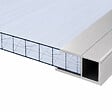 MCCOVER - Profil bordure monobloc (en U) - toiture polycarbonate Aluminium, ep.10 mm, L.4 m - vignette