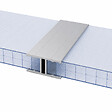 MCCOVER - Profil jonction monobloc (en H) - toiture polycarbonate Aluminium, ep.10 mm, L.4 m - vignette