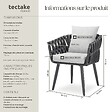 TECTAKE - 2 Places chaises de jardin aluminium gris anthracite avec tressage corde coussins déperlants dimensions 62,5 x 65,5 x 75 cm - vignette