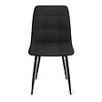 ID MARKET - Lot de 6 chaises MILA en velours noir pour salle à manger - vignette