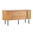 OVIALA - Meuble TV en mélaminé et acier 120 cm beige - Marius - vignette