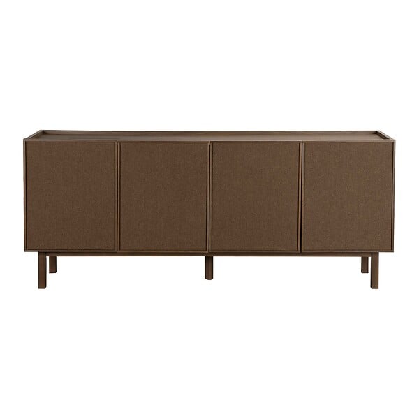 OVIALA - Buffet effet bois 4 portes style scandinave 180 cm bois foncé - Tomy - large