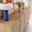 OVIALA - Buffet effet bois 4 portes style scandinave 180 cm bois clair  - Tomy - vignette