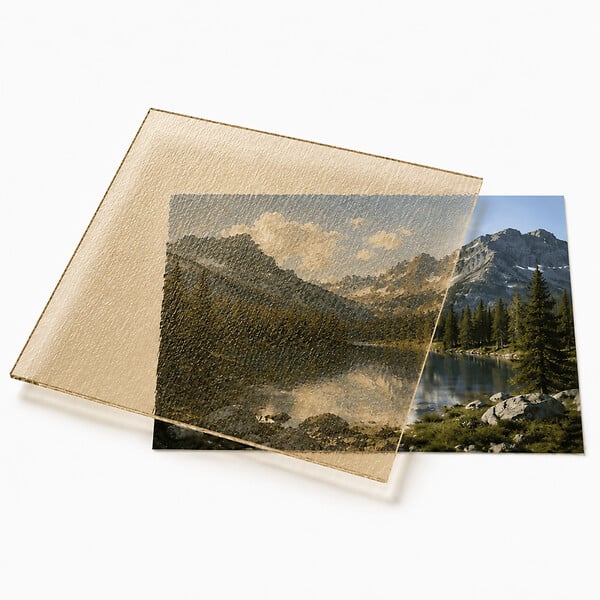 MCCOVER - Verre synthétique sienne cyrus Sienne, ep.5 mm, l.100 cm, L.100 cm - large