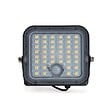 ASLO - Projecteur Solaire LED 10W 1500lm Détecteur de Mouvement Télécommande Spot Exterieur Noir Jardin Panneau Déporté 5m Aslo - vignette