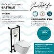 JACOB DELAFON - Pack WC suspendu sans bride Bastille + bâti support + plaque de commande blanche - vignette