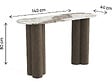 HABITAT ET JARDIN - Console avec plateau en céramique "Zora" - 140 cm - Marron - vignette