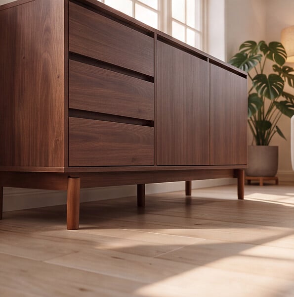 HAPPY GARDEN - Buffet en bois foncé 160cm SARAH - large