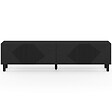 ID MARKET - Meuble TV 180 cm HIMARA 2 portes lattes géométriques bois noir - vignette