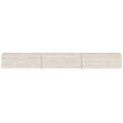 ID MARKET - Meuble TV 270 cm suspendu ELIO 3 portes effet travertin - vignette