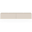 ID MARKET - Meuble TV 180 cm suspendu ELIO 2 portes beige - vignette