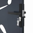 ID MARKET - Portillon 100 x 155 cm en acier gris anthracite avec motifs FLOWER - vignette