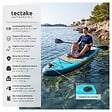 TECTAKE - Planche stand up paddle gonflable 2 en 1 avec support appareil photo siège kayak antidérapant 200 kg turquoise orange 320x84x39,5 cm kit complet - vignette