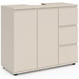 ID MARKET - Meuble sous lavabo salle de bain TOMI avec placard et 3 tiroirs beige - vignette