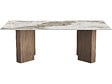 HABITAT ET JARDIN - Table basse en bois avec plateau en céramique "Elma" - 120 cm - Marron - vignette