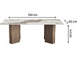 HABITAT ET JARDIN - Table basse en bois avec plateau en céramique "Elma" - 120 cm - Marron - vignette