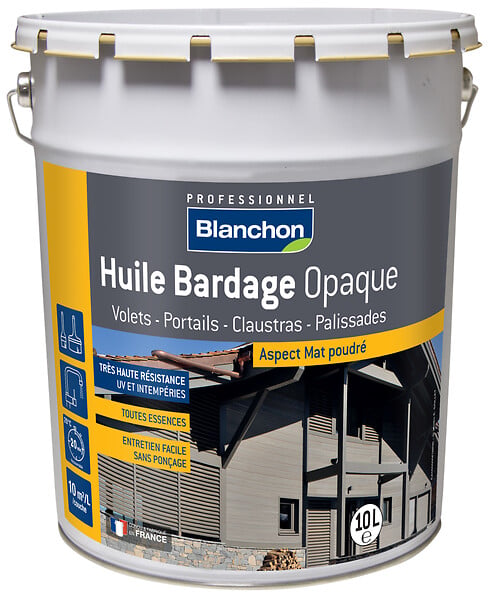 BLANCHON - Huile bardage Blanchon Opaque gris naturel 10l - large