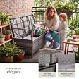 TECTAKE - 2 Places banc de jardin gris résistant aux intempéries 128 x 56 x 77,5 cm capacité de rangement 160 l avec housse de protection - vignette