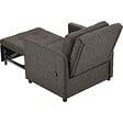 TECTAKE - Fauteuil lit 3 en 1 dossier réglable en 6 positions 82 x 80 x 86 cm capacité de charge 150 kg station de recharge usb-a usb-c gris foncé - vignette