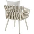 TECTAKE - Chaise Lugano au design « Rope » avec structure en aluminium beige - vignette