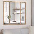 ID MARKET - Verrière atelier 4 vitrages L. 116 x H. 108 cm en bois et verre trempé - vignette