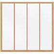 ID MARKET - Verrière atelier 4 vitrages L. 116 x H. 108 cm en bois et verre trempé - vignette